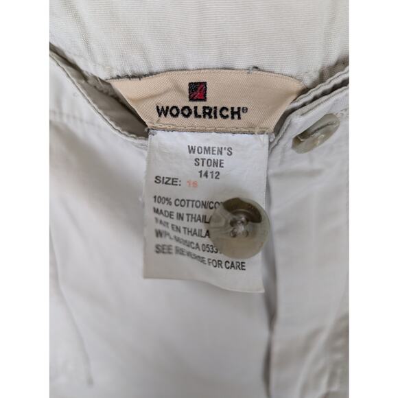 Woolrich wmns crop pants sz15 waist 36" ins 21.5" rise 12" Stone/beige cotton - Picture 2 of 7